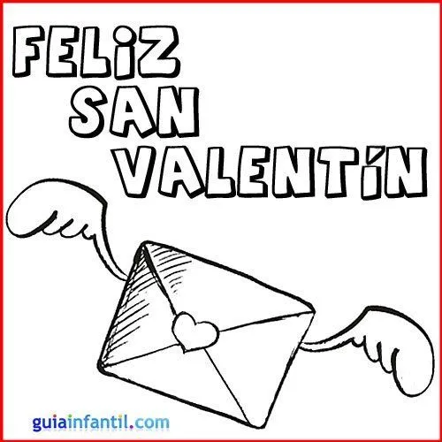 Carta de amor. Tarjeta de San Valentín para colorear - Tarjetas de ... Carta de amor. Tarjeta de San Valentín para colorear - Tarjetas de ...