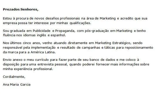 Carta de apresentação para currículo – Modelos de Carta Carta de apresentação para currículo – Modelos de Carta