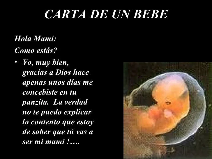 Carta De Un Bebe