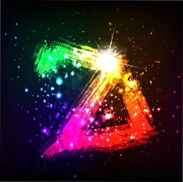 carta brillante brillante graffiti en fondo del espacio. Letra z ...