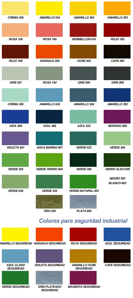 Muestrario de Colores :: Pinturas y Recubrimientos, S.A. de C.V. Muestrario de Colores :: Pinturas y Recubrimientos, S.A. de C.V.
