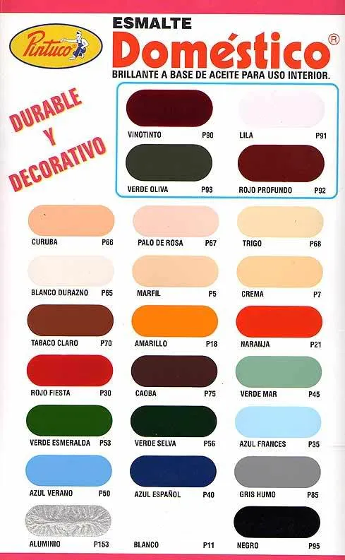 Carta de colores pintuco - Imagui