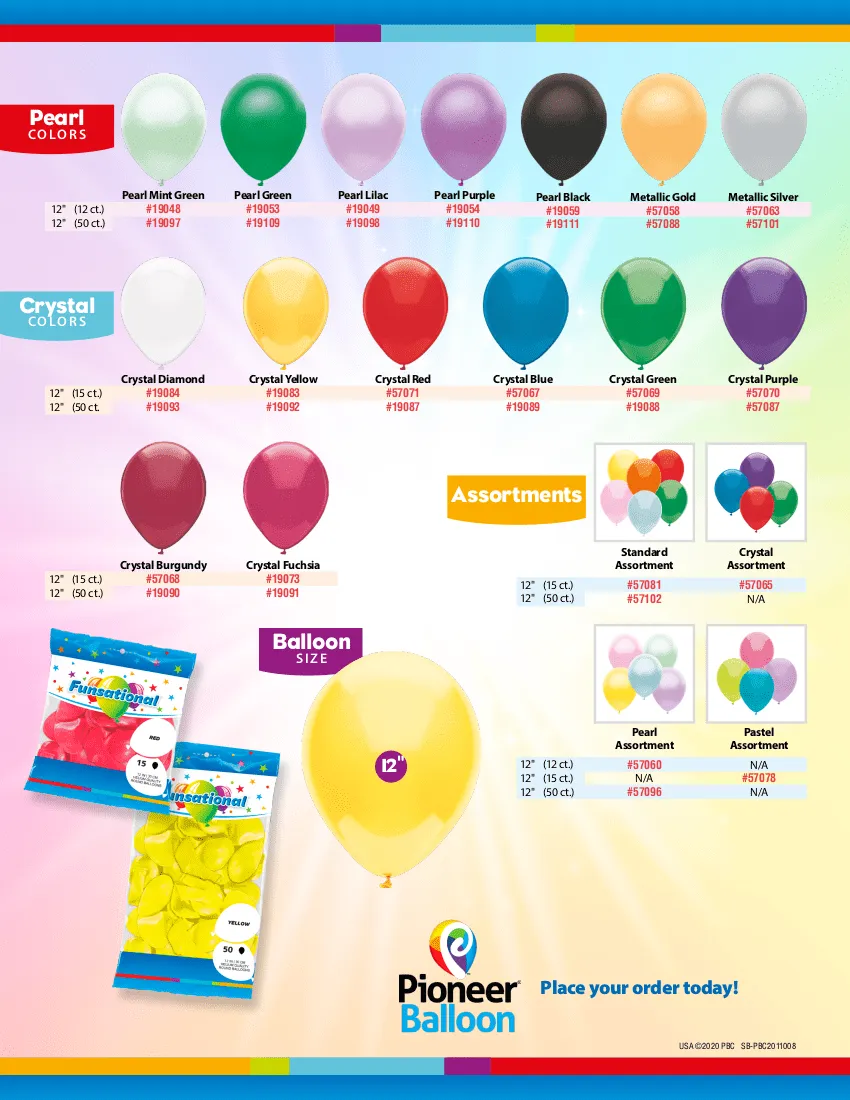 Carta de colores funcional – All American Balloons Carta de colores funcional – All American Balloons