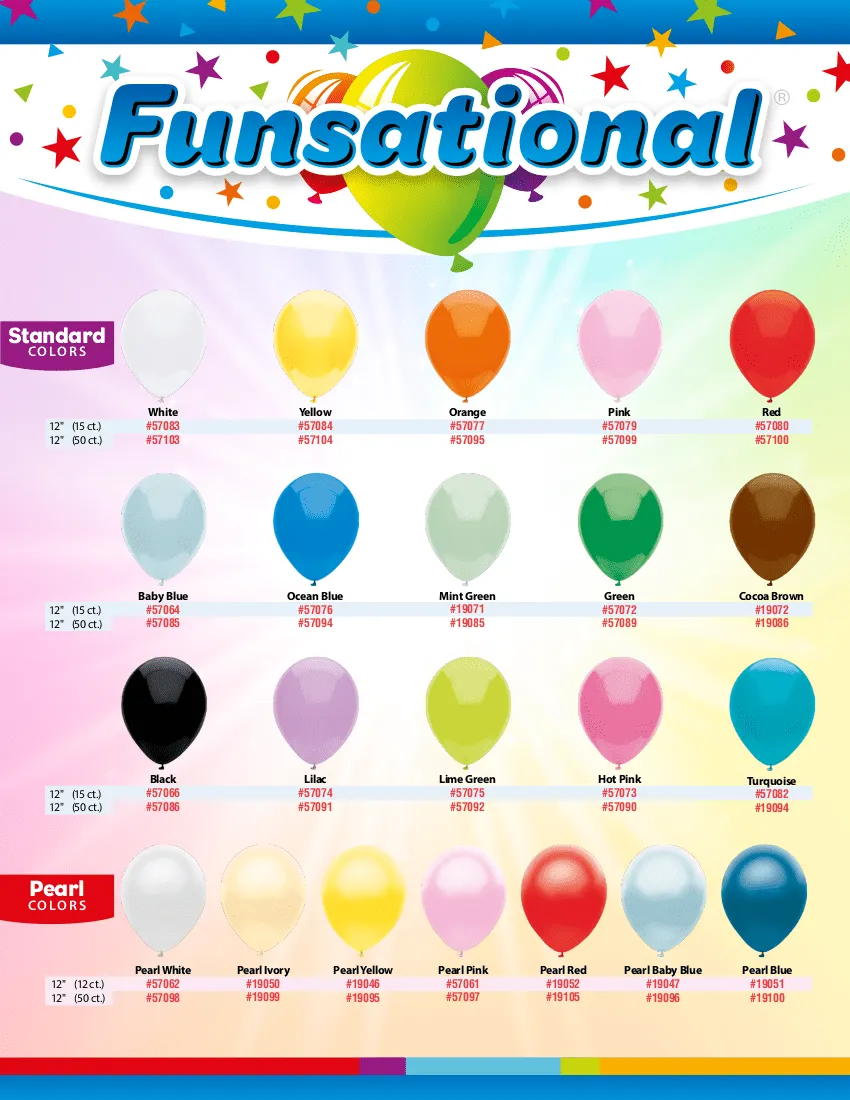 Carta de colores funcional – All American Balloons Carta de colores funcional – All American Balloons