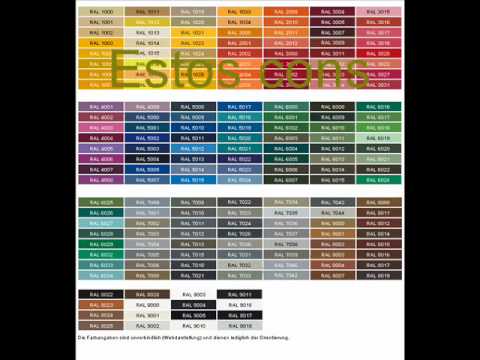 Carta de colores para paredes (RAL Y PANTONE) - YouTube