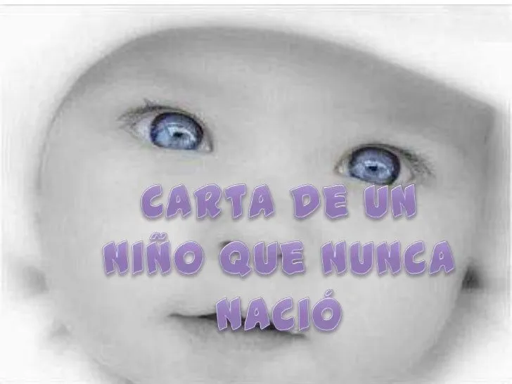 carta de un niño no nacido