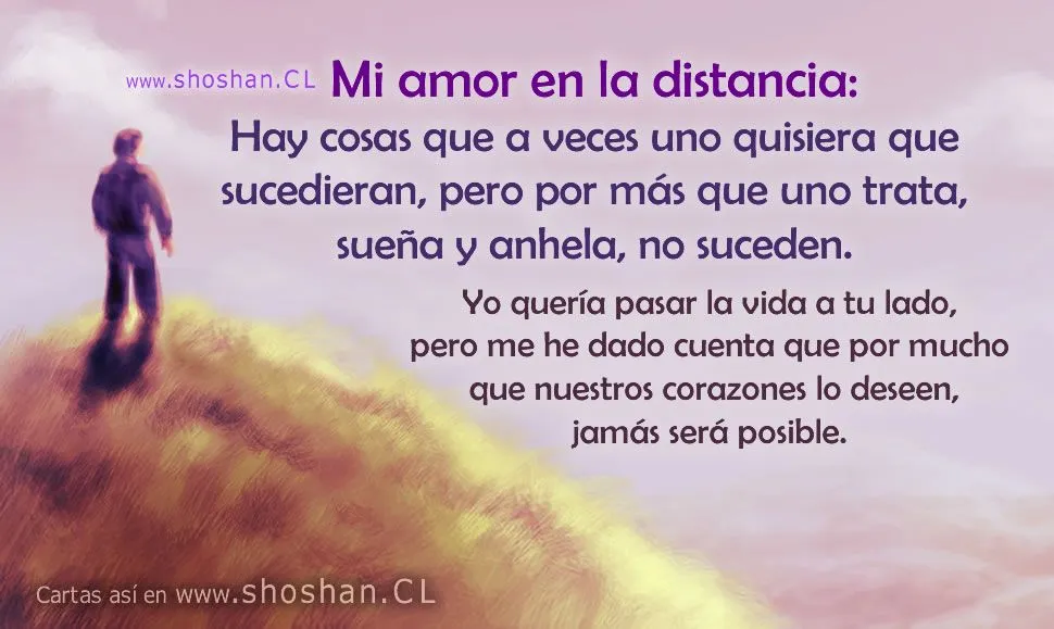 Carta de despedida para un amor en la distancia Carta de despedida para un amor en la distancia