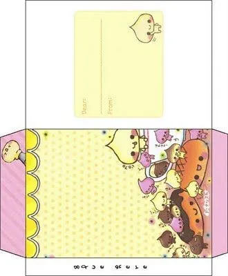 SOBRE PARA CARTA CON DIVERTIDOS DIBUJOS DE CASTAÑAS : INFANTIL Y ...