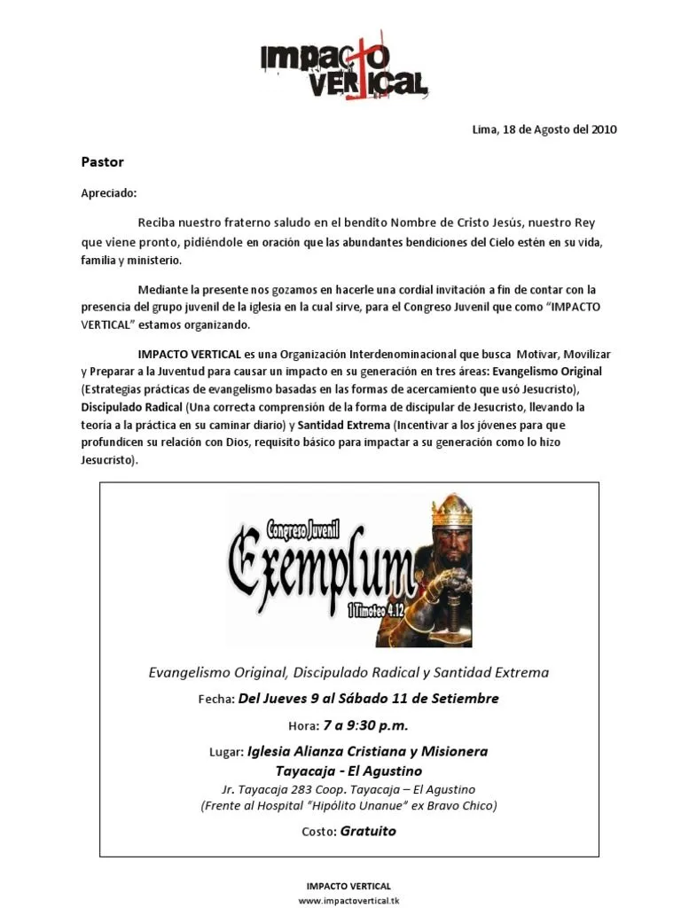 Carta Invitación | PDF | Jesús | Cristo (título) Carta Invitación | PDF | Jesús | Cristo (título)