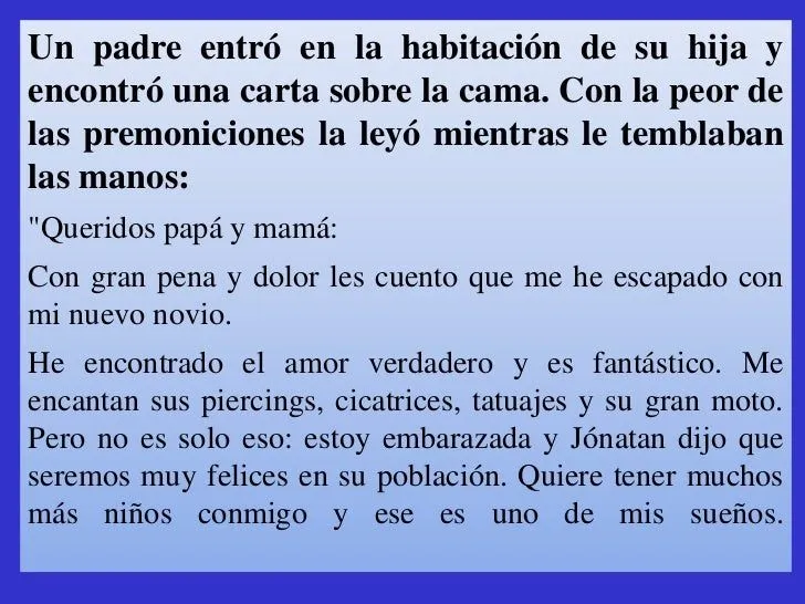 Carta de los padres a una hija - Imagui