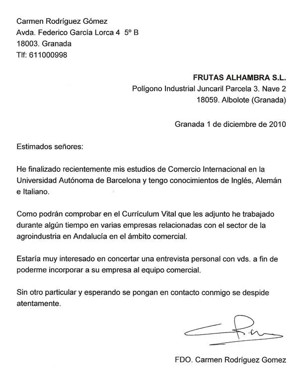Carta de presentación | Andalucía Orienta Alquife
