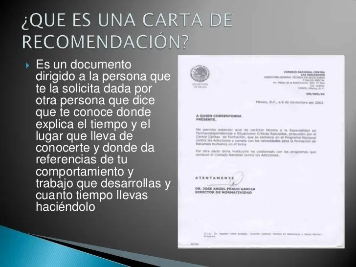 Carta de recomendacion