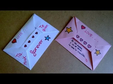 Origami - Sobre para carta o carta desplegable!! - YouTube Origami - Sobre para carta o carta desplegable!! - YouTube