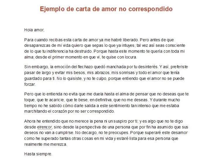 Cartas de amor | Ejemplos de carta