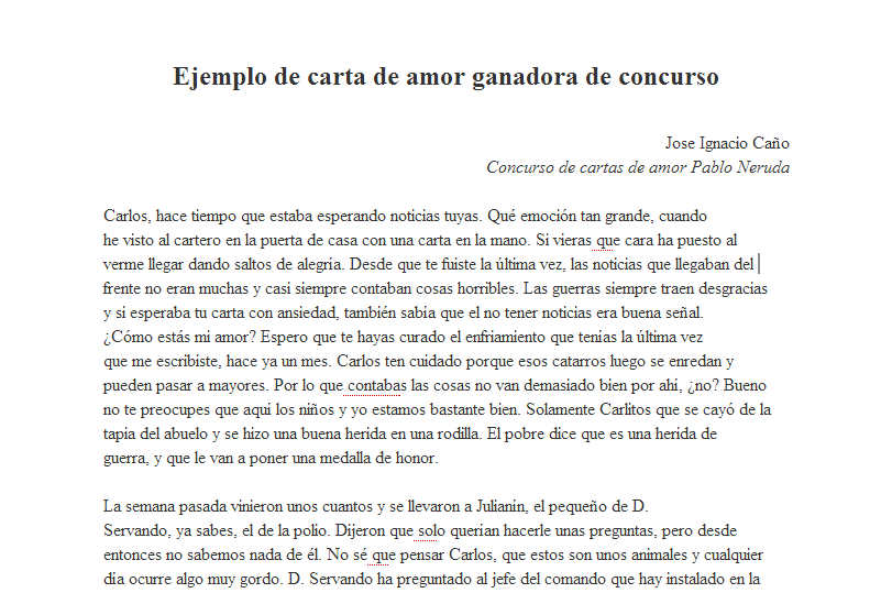 Cartas de amor | Ejemplos de carta