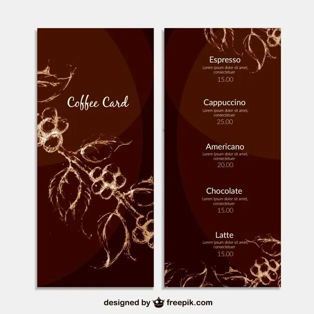 Cartas Cafeterias | Fotos y Vectores gratis Cartas Cafeterias | Fotos y Vectores gratis
