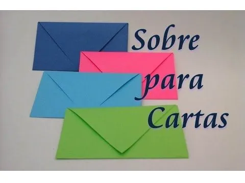 Como hacer un sobre para cartas (origami) - YouTube