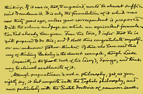 C. S. Peirce: "Carta de Charles Peirce a Calderoni" C. S. Peirce: "Carta de Charles Peirce a Calderoni"