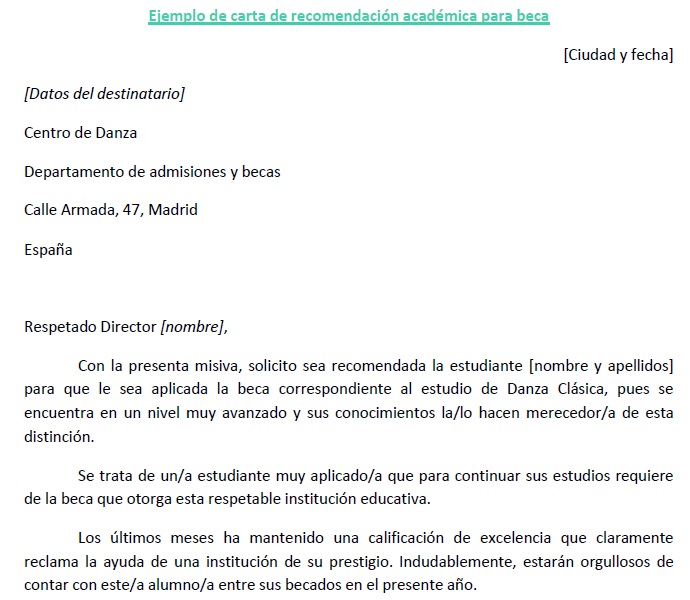 Cartas de recomendación | Ejemplos de carta Cartas de recomendación | Ejemplos de carta