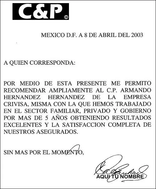 Carta De Recomendacion Personal Sencilla Ejemplo | Search Results ...