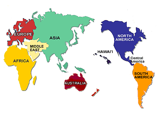 Carte du Monde Continents Departement | Carte du Monde Departement ...