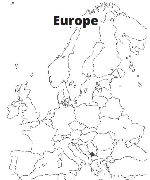 Carte geografiche da stampare e colorare