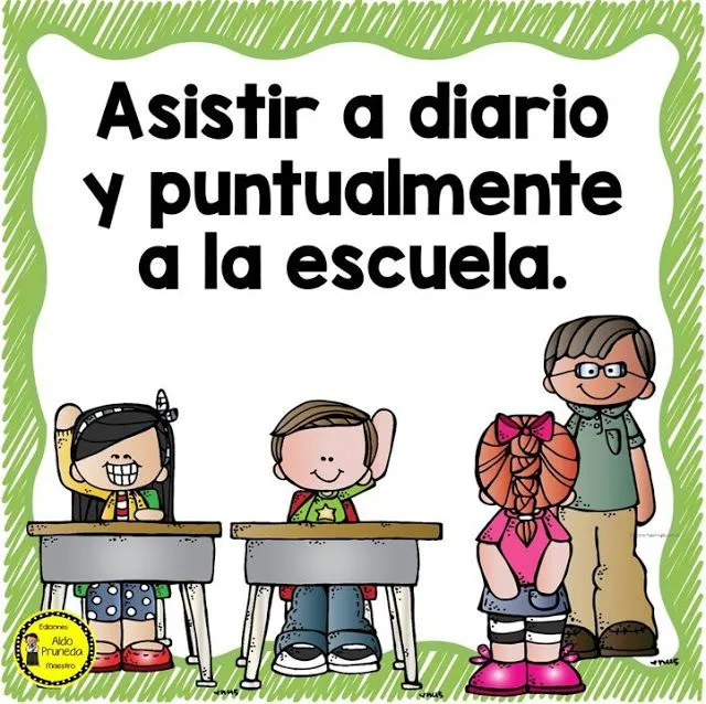 Cartel de asistencia y puntualidad en la escuela - CUCALUNA Cartel de asistencia y puntualidad en la escuela - CUCALUNA