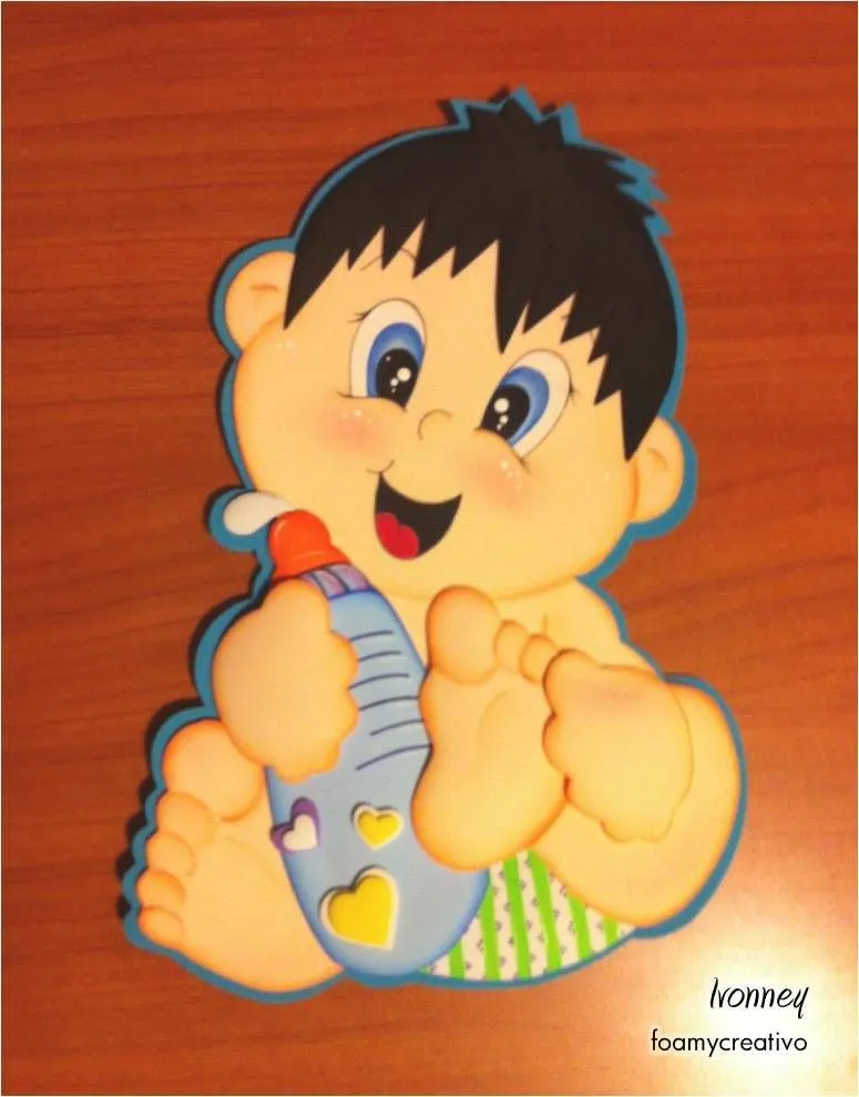 Cartel bebe niño en foami, foamycreativo | manualidades ...