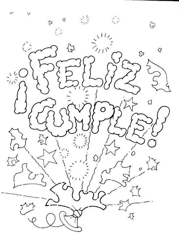 Feliz cumpleaños letras para colorear - Imagui Feliz cumpleaños letras para colorear - Imagui
