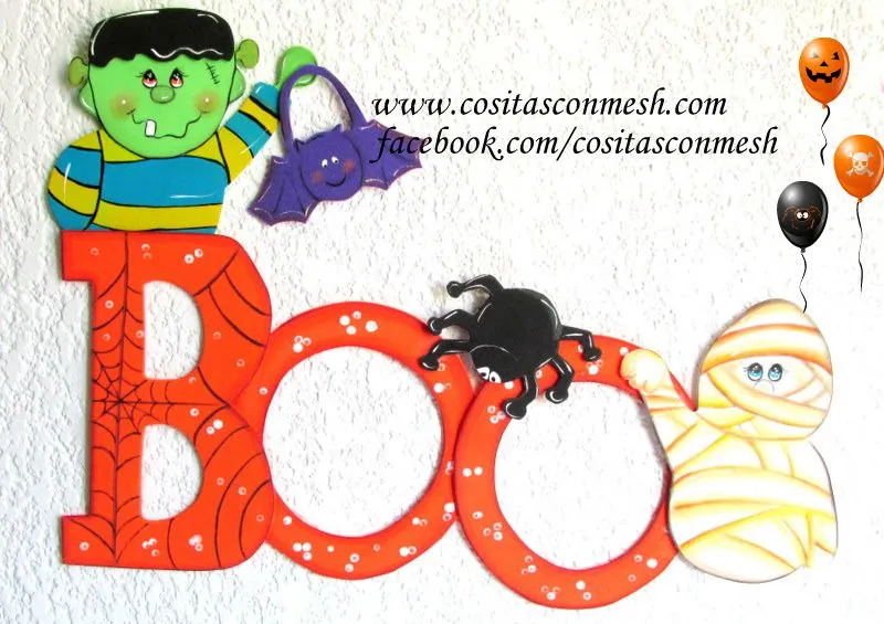 Cómo hacer un cartel de halloween en foami con moldes ~ cositasconmesh