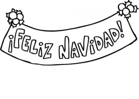 Cartel infantil de Feliz Navidad para colorear Cartel infantil de Feliz Navidad para colorear