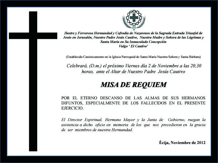 Como hacer un cartel para una misa de difuntos - Imagui Como hacer un cartel para una misa de difuntos - Imagui