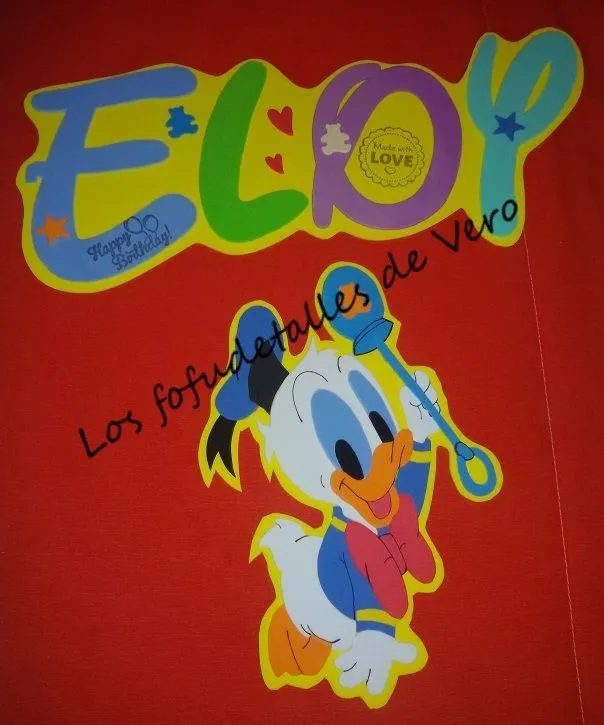 Cartel con nombre en goma eva Pato Donald | CARTELES CON NOMBRE EN ...