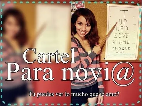 Cartel para novio / Novia Prueba de la vista SHELSORADO - YouTube