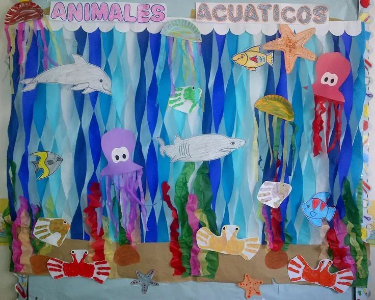 Cartelera animales acuáticos. | Ideas, manualidades a realizar ...