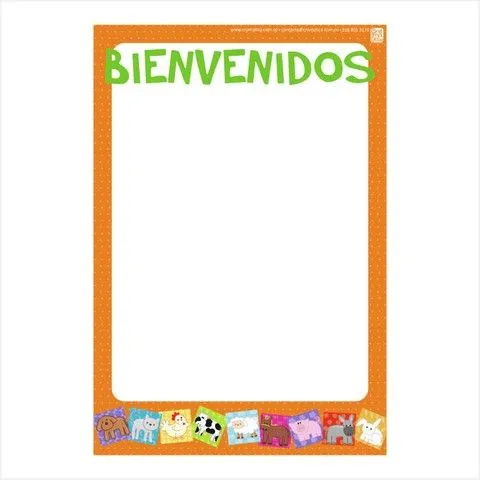 CARTELERA "BIENVENIDOS" ANIMALES DOMÉSTICOS