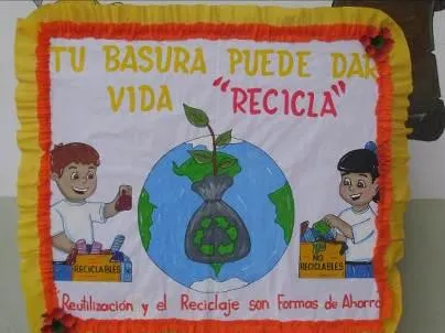 Carteleras escolares decoradas con reciclaje - Imagui