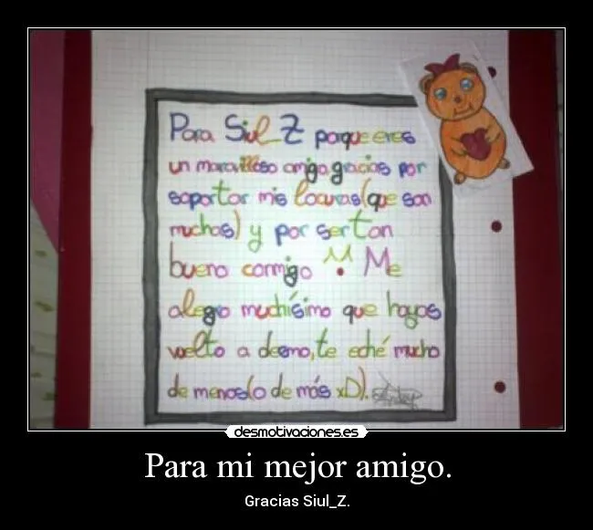 Carteles de Amigo Pag. 9 | Desmotivaciones