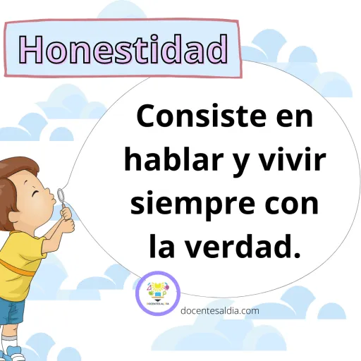 Carteles para conocer y aprender los valores Carteles para conocer y aprender los valores