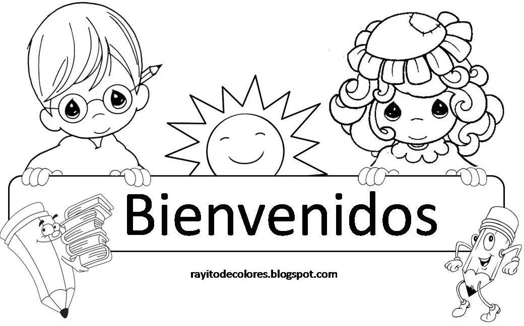 Bienvenidos a clases para ambientar el aula | Rayito de Colores