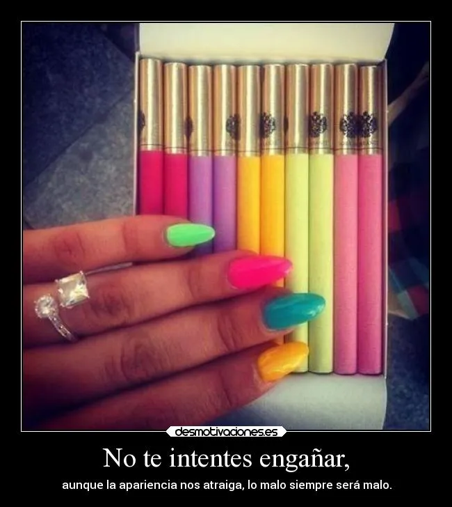 Cigarros de colores con frases de amor - Imagui