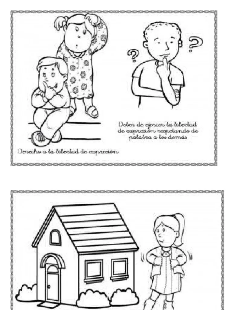 Carteles de Derechos y Deberes de Niños para Colorear | PDF