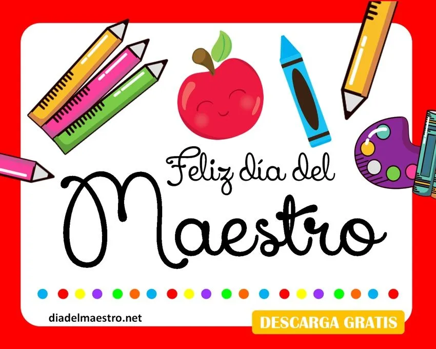 Carteles del Día del Maestro para imprimir Día Del Maestro Carteles del Día del Maestro para imprimir Día Del Maestro