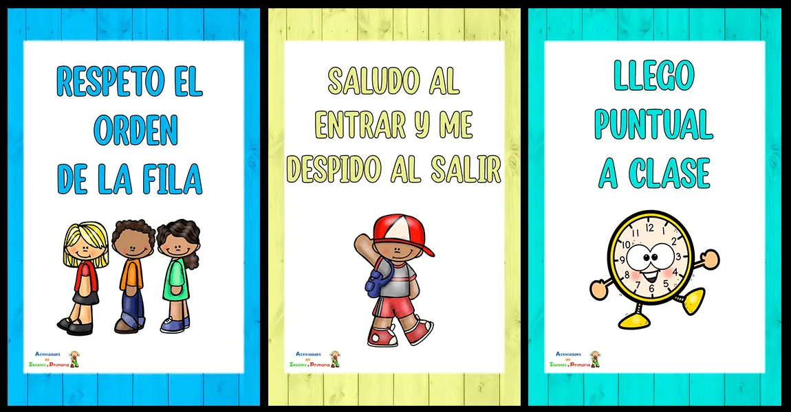 Carteles normas de convivencia para el aula Carteles normas de convivencia para el aula
