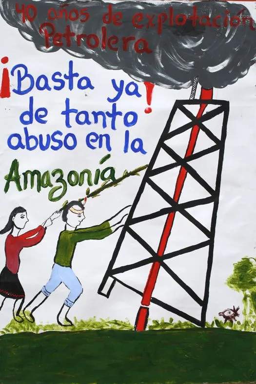 Carteles de reflexión por 40 años de contaminación petrolera ... Carteles de reflexión por 40 años de contaminación petrolera ...