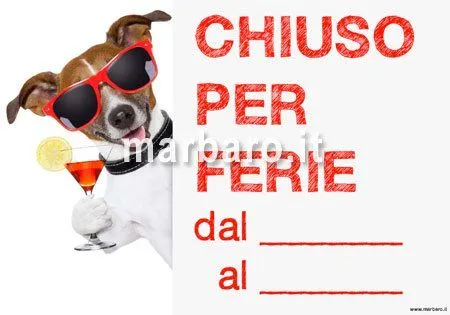 Cartello chiuso per ferie gratis da stampare Cartello chiuso per ferie gratis da stampare