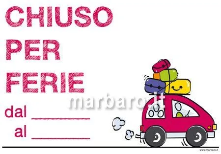Cartello chiuso per ferie gratis da stampare Cartello chiuso per ferie gratis da stampare