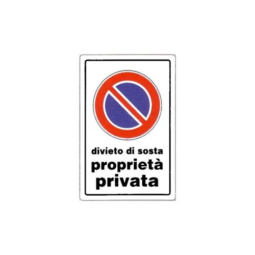 Cartello LINEA PRIVATA 20X30 - Divieto di sosta Proprietà Privata ...