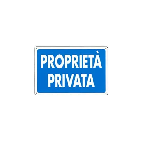 Cartello LINEA PRIVATA 20X30 - Proprietà Privata - ShopEdilia.it