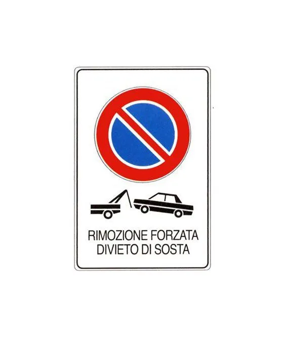 Cartello sosta vietata con rimozione forzata - SEG 5635